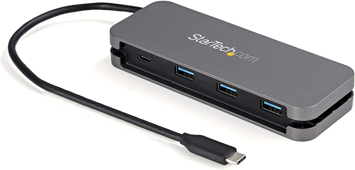 Startech 4 Port USB C Hub - 3X USB-A/1x USB-C - 5Gbps USB 3.0 Type-C Hub (3.2/3.1 Gen 1) - Bus Powered - Portable USB-C to USB-A Adapter Hub - 11.2" (28.5cm) Cable w/Cable Management (HB30CM3A1CB)