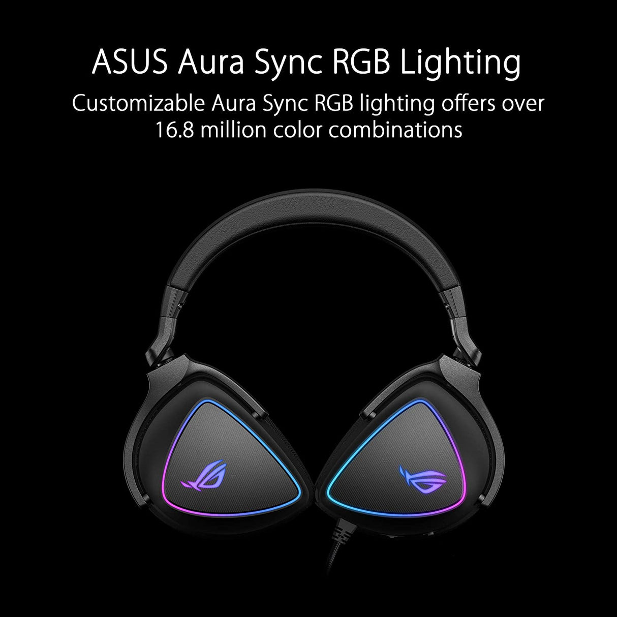 ASUS ROG Delta S Gaming Headset with USB-C | Ai Powered Noise-Canceling Microphone | Over-Ear Headphones for PC, Mac, Nintendo Switch, and Sony Playstation | Ergonomic Design , Black Black Delta S (Wired) Headset