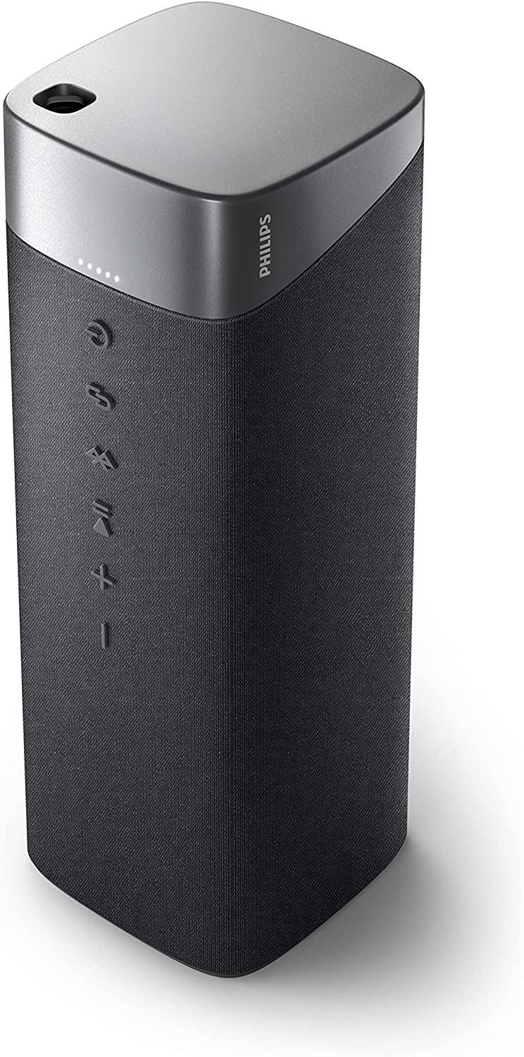 Philips S7505 Wireless Bluetooth Speaker with Built-in Power-Bank, Large Bold Sound, Up to 20 Hours Playtime, IPX7 Waterproof, Shower Ready, Large Size, TAS7505