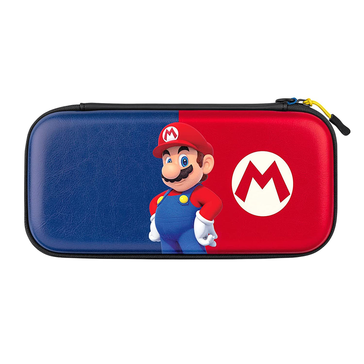 PDP Gaming Officially Licensed Switch Slim Deluxe Travel Case - Mario - Semi-Hardshell Protection - Protective PU Leather - Holds 14 Games & Console - Works with Switch OLED & Lite - Perfect for Kids Power Pose Mario