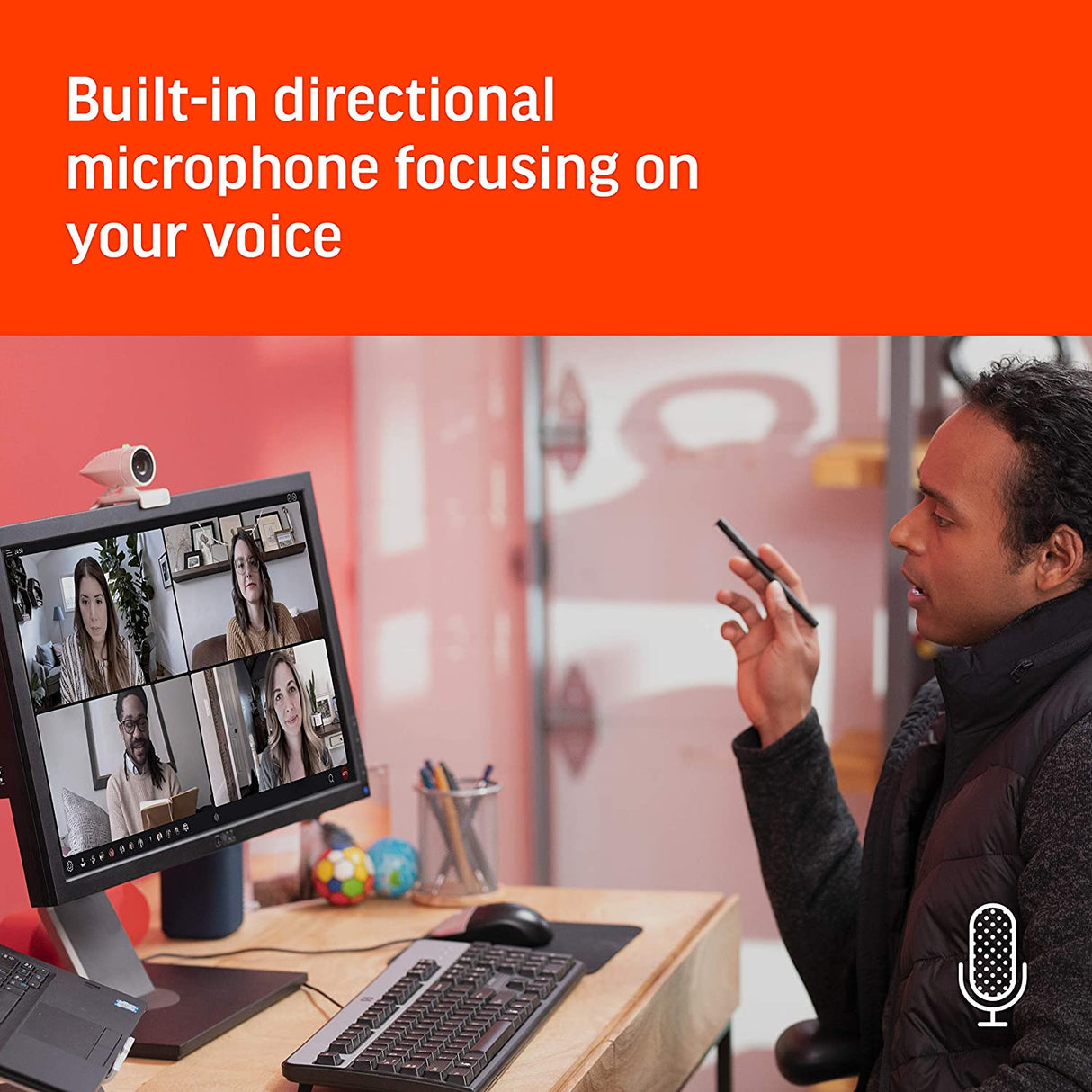 Poly Studio P5 Professional Webcam (Plantronics) - 1080p HD Laptop Camera for Video Conference & Distance Learning - Monitor & Tripod Mount - Privacy Shutter-Works w/Teams (Certified), Zoom(Certified) Poly Studio P5 Webcam