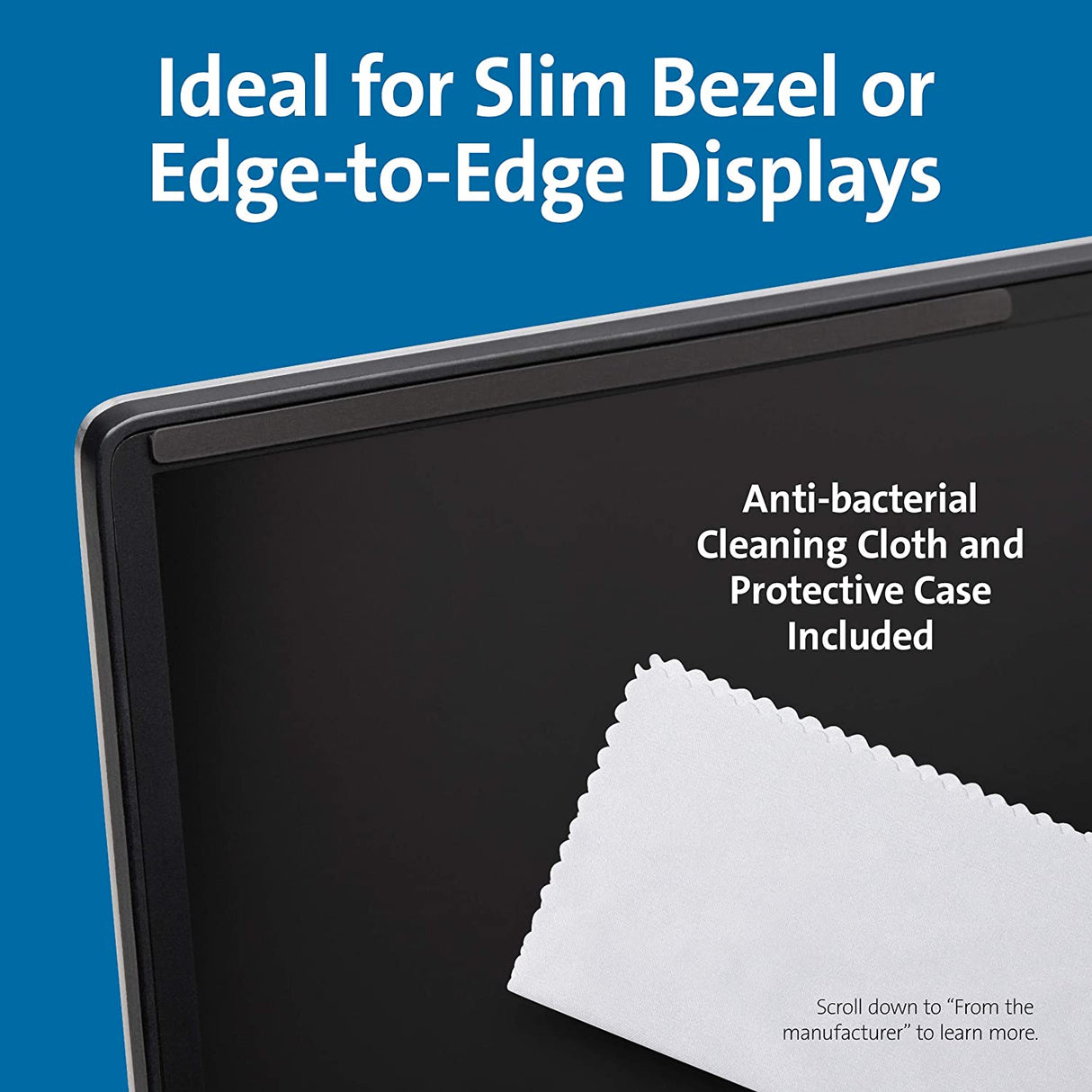 Kensington MagPro™ 15.6 Inch Magnetic Privacy Screen for Laptop, Removable 16:9 Laptop Privacy Filter Shield, Anti-Glare, Blue Ray Reduction, Compatible with HP/Dell/Acer/Asus/Lenovo (K58353WW) Laptop 15.6" (16:9)