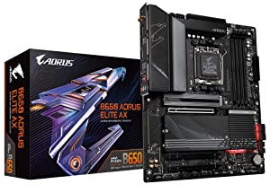 GIGABYTE B650 AORUS Elite AX (AM5/ LGA 1718/ AMD B650/ ATX/ 5-Year Warranty/ DDR5/ M.2/ PCIe 5.0/ USB 3.2 Gen2X2 Type-C/WiFi 6E/ 2.5GbE LAN/Q-Flash Plus/EZ-Latch/Gaming Motherboard) B650 B650 AORUS ELITE AX Bundle
