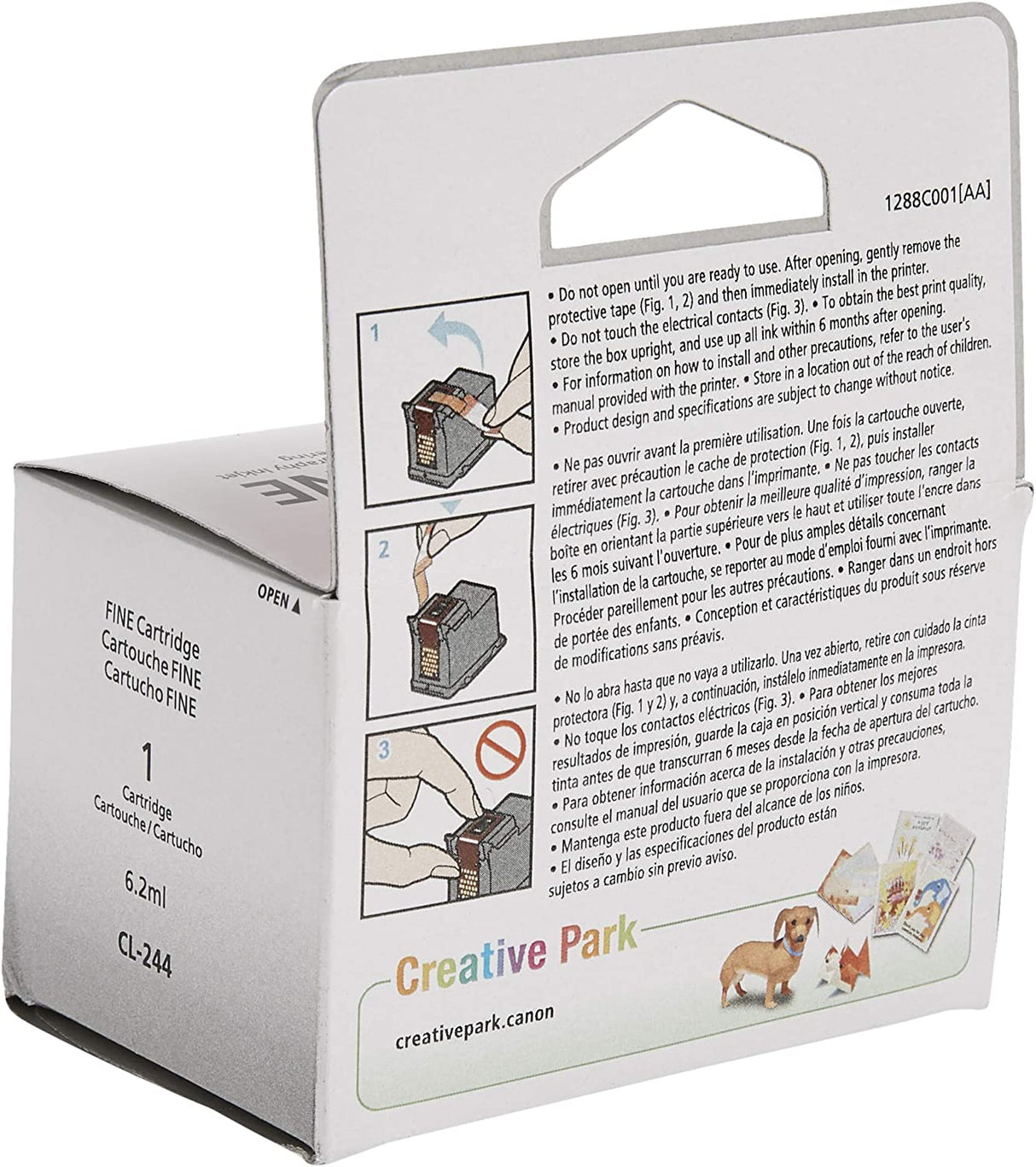 Canon CL-244 Compatible to MG2525,MG3020,TR4520/4522,TS202,TS302,TS3120/3122,TS3320/3322 Printers Color Cartridge Color Ink Cartridge Ink