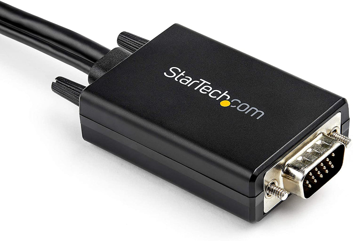 StarTech.com 2m VGA to HDMI Converter Cable with USB Audio Support & Power - Analog to Digital Video Adapter Cable to connect a VGA PC to HDMI Display - 1080p Male to Male Monitor Cable (VGA2HDMM2M)