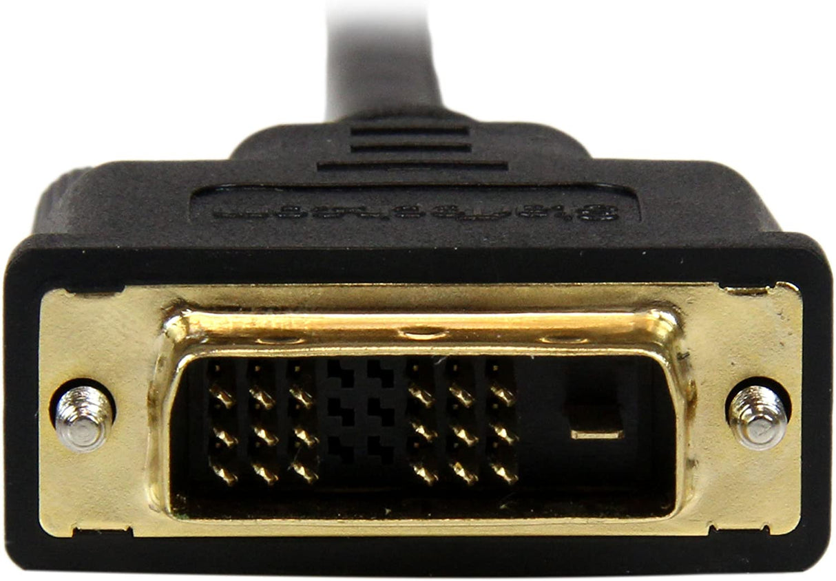 StarTech.com 1m Mini HDMI to DVI-D Cable - M/M - 1 Meter Mini HDMI to DVI Cable - 19 pin HDMI (C) Male to DVI-D Male - 1920x1200 Video (HDCDVIMM1M) Black 3 ft / 1m Mini HDMI to DVI