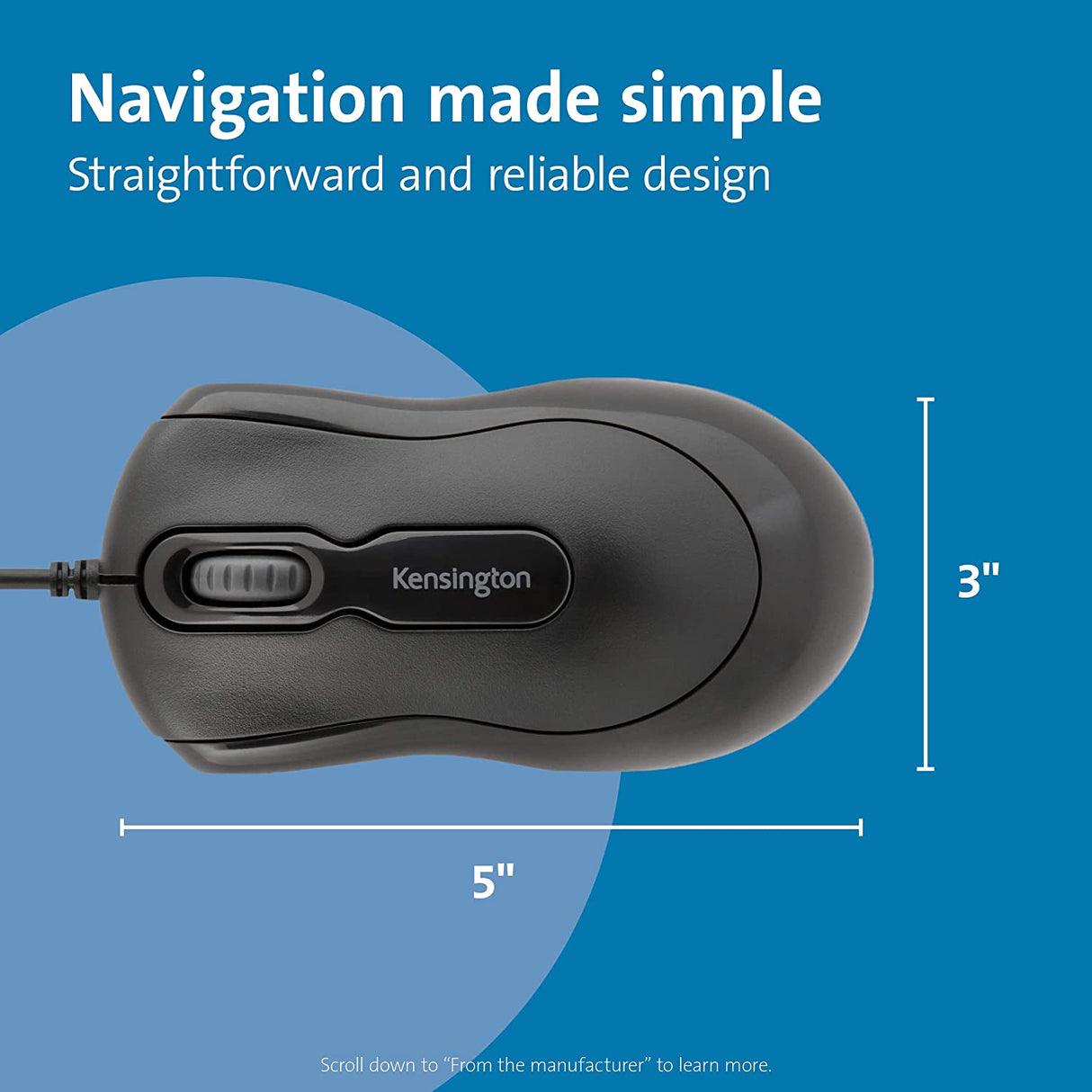 Kensington Mouse-in-a-Box Wired USB Mouse (K72356US),Black
