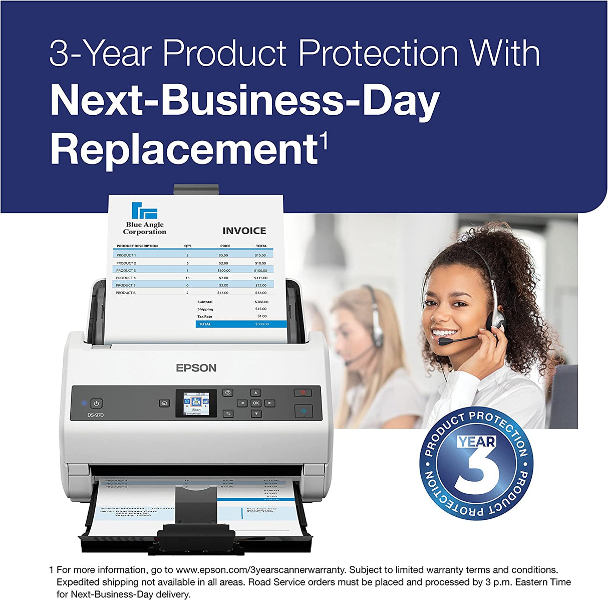 Epson Workforce DS-970 Sheetfed Scanner - 600 dpi Optical,White