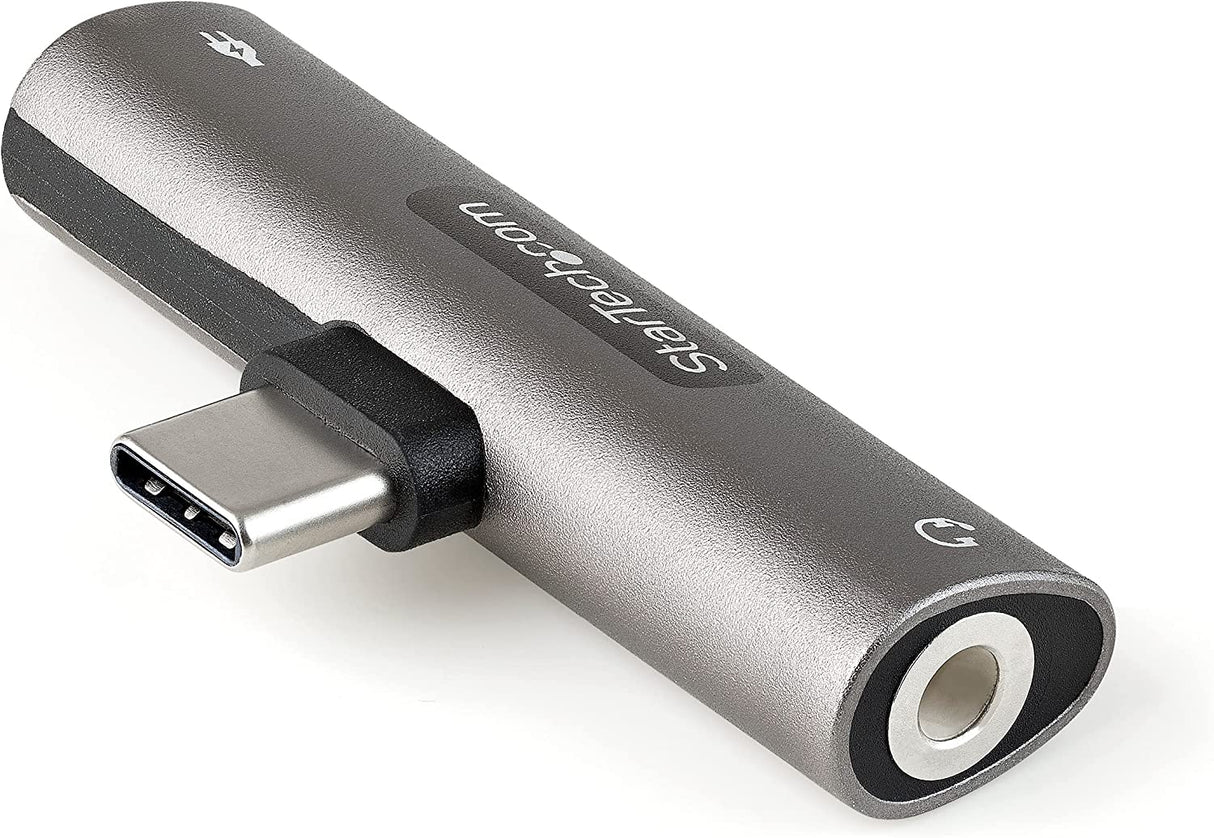 StarTech.com USB C Audio & Charge Adapter - USB-C Audio Adapter w/ 3.5mm TRRS Headphone/Headset Jack and 60W USB Type-C Power Delivery Pass-through Charger - For USB-C Phone/Tablet/Laptop (CDP235APDM) w/ 3.5mm audio + 60W Charge