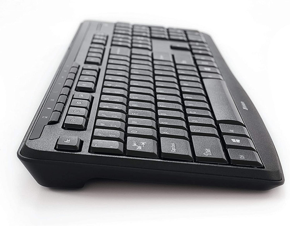 Vertiv Verbatim Wireless Silent Mouse & Keyboard Combo - 2.4GHz with Nano Receiver - Ergonomic, Noiseless, and Silent for Mac and Windows - Graphite (99779)