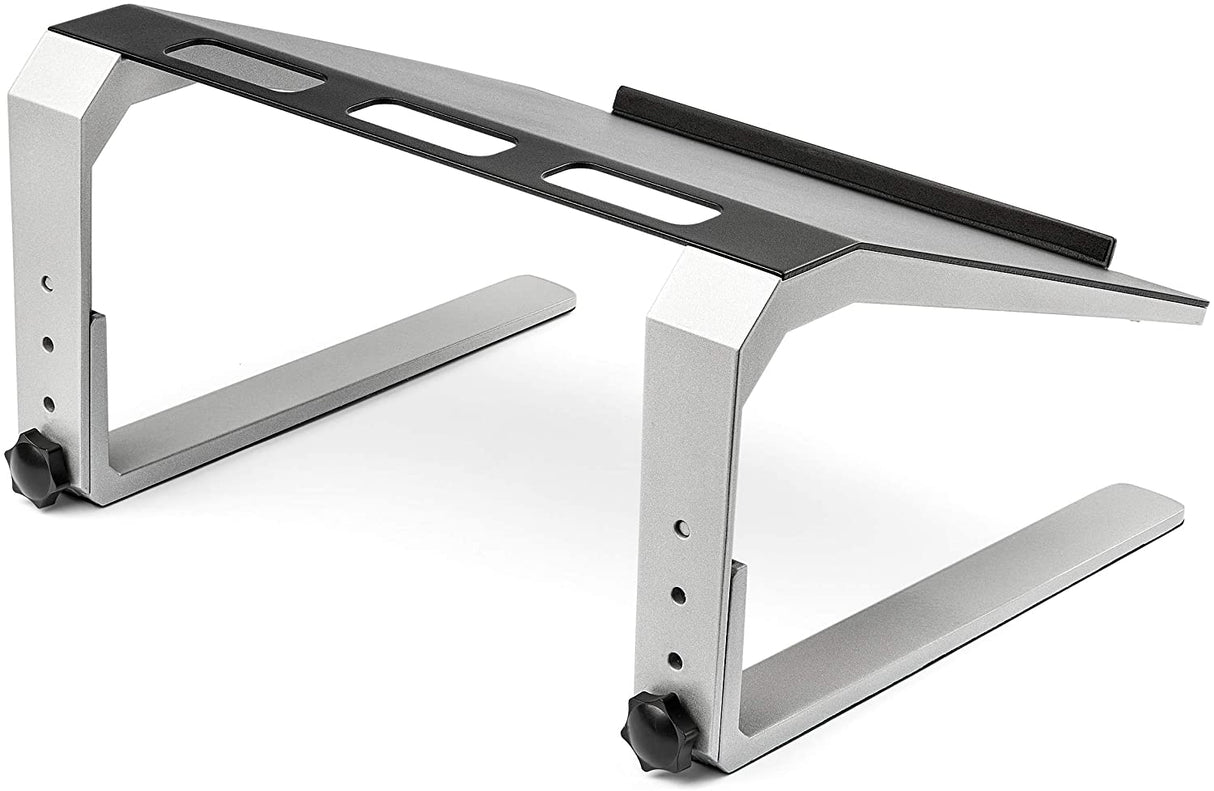 StarTech.com Adjustable Laptop Stand - Heavy Duty Steel & Aluminum - 3 Height Settings - Tilted - Ergonomic Laptop Riser for Desk (LTSTND)