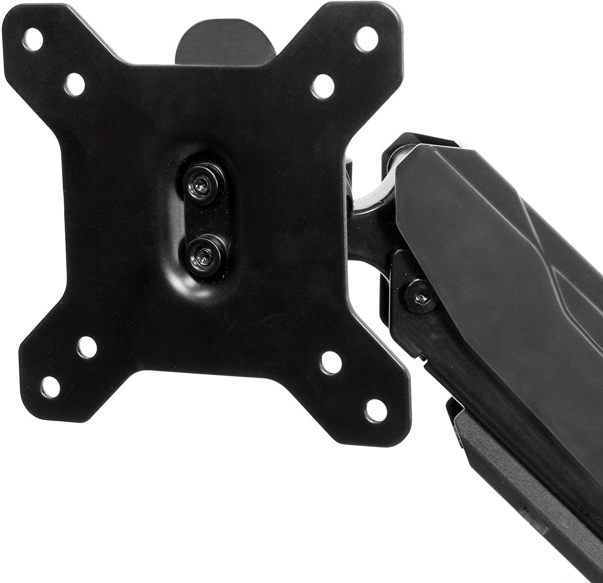 StarTech.com Desk Mount Dual Monitor Arm - Adjustable - Supports Monitors 12” to 30” - Full Motion VESA Mount Double Monitor Arm - Desk Clamp - Black (ARMSLIMDUO) Desk Mount - Pass-thru USB & Audio Full Motion Spring Arms