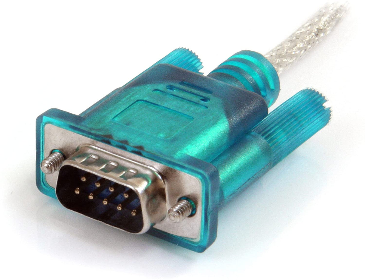 StarTech.com 3ft USB to RS232 DB9 Serial Adapter Cable - Up to 1 Mbps USB to Serial Converter - M/M USB to VGA Adapter (ICUSB232SM3) , Black