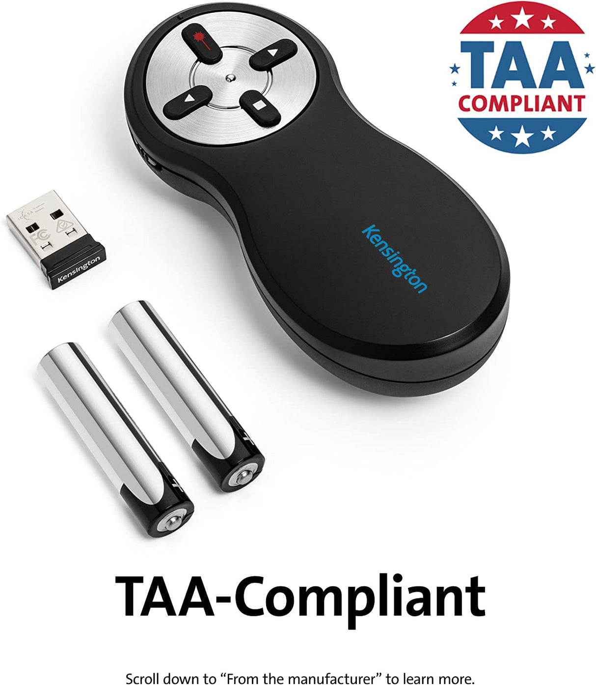 Kensington Wireless Presenter with Red Laser Pointer - New Model (K33272WW) Red Pointer - new version