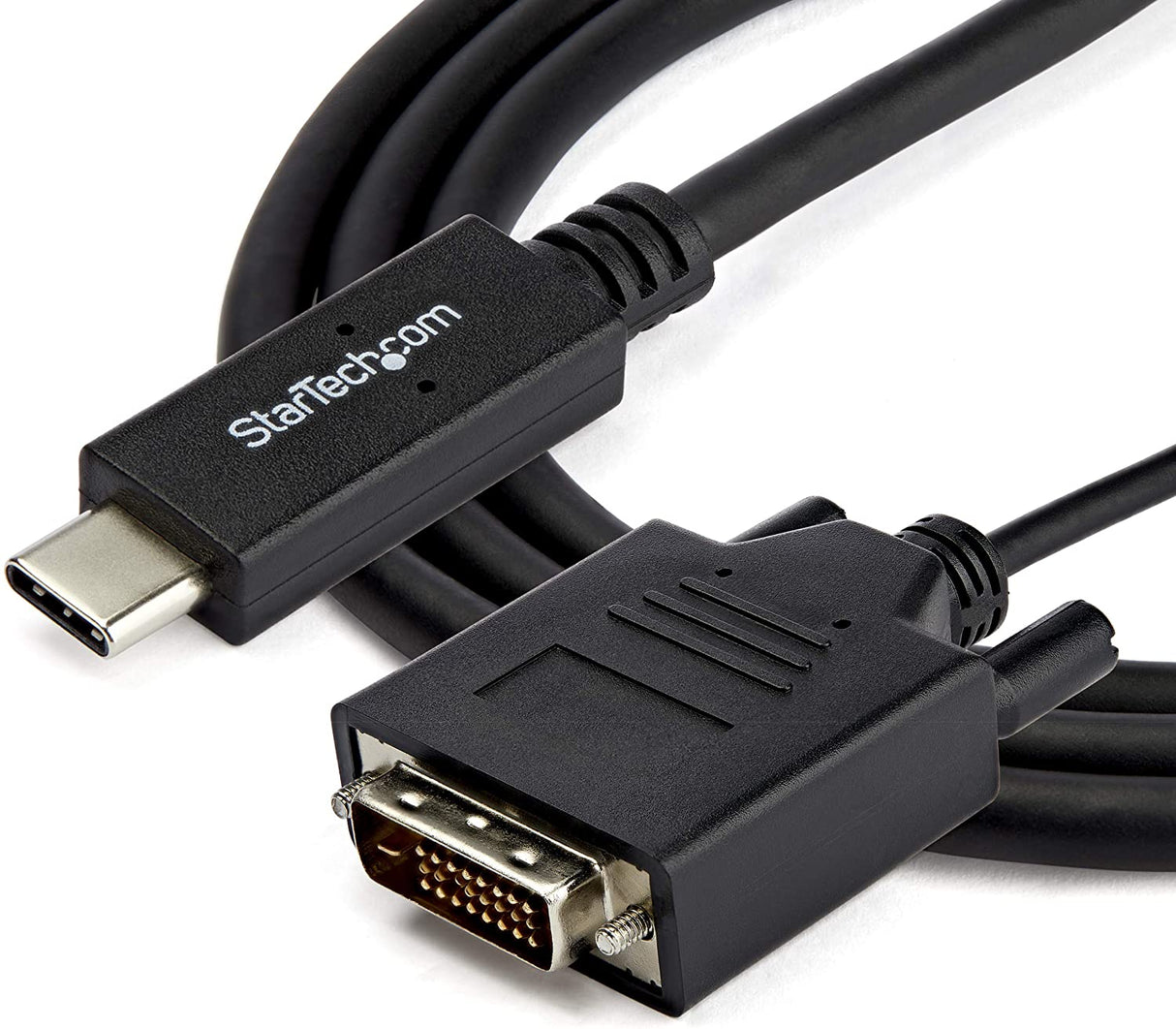 StarTech.com 3.3 ft / 1 m USB-C to DVI Cable - USB Type-C Video Adapter Cable - 1920 x 1200 - Black (CDP2DVIMM1MB) 3.3 feet