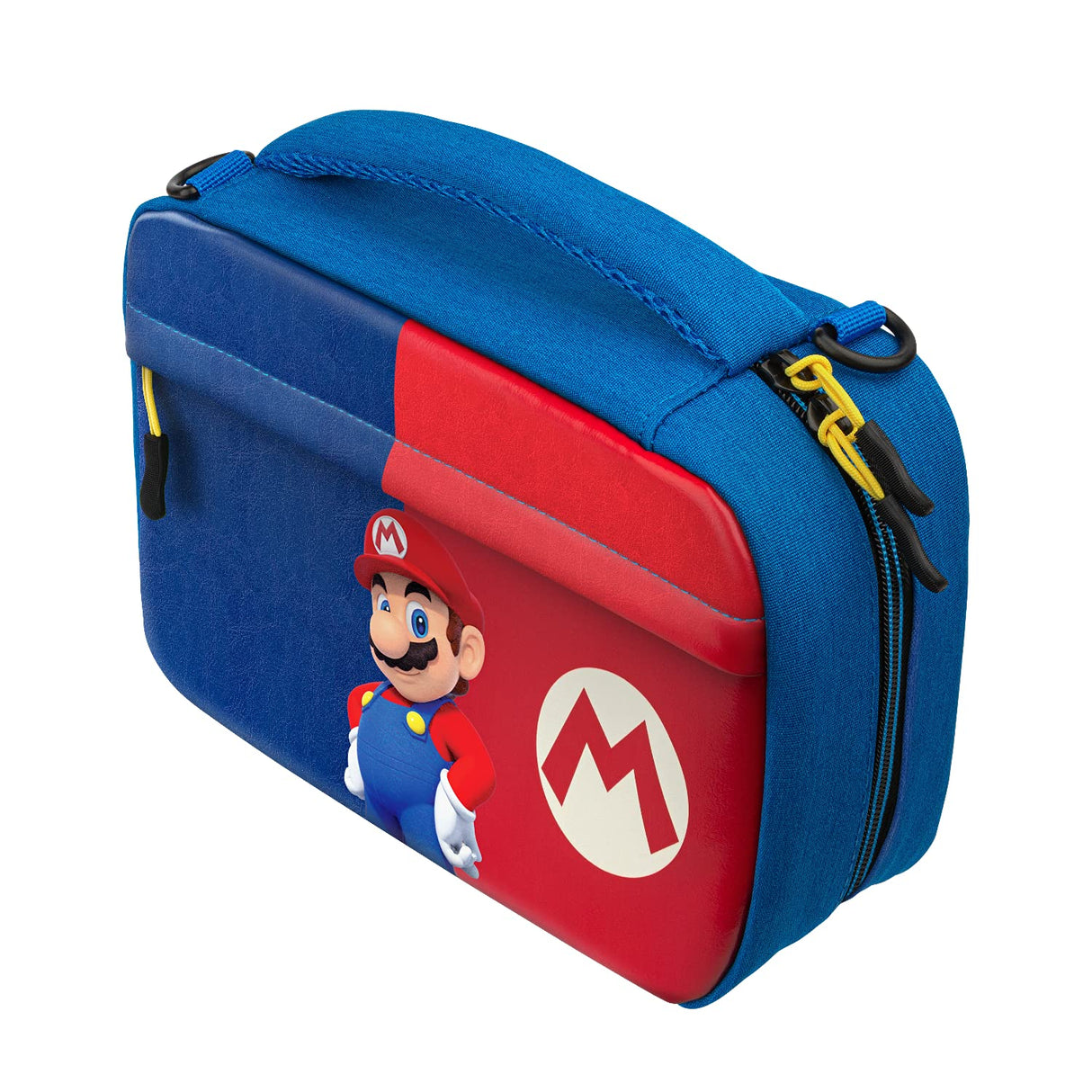 PDP Gaming Officially Licensed Switch Commuter Case - Mario - Semi-Hardshell Protection - Protective PU Leather - Holds 14 Games & Console - Works with Switch OLED & Lite - Perfect for Kids / Travel Power Pose Mario