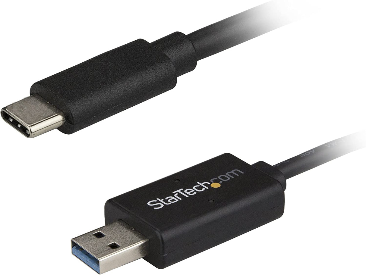 StarTech.com USB C to USB Data Transfer Cable - Mac/Windows - USB 3.0 - Windows Easy Transfer Cable - Mac Data Transfer (USBC3LINK)
