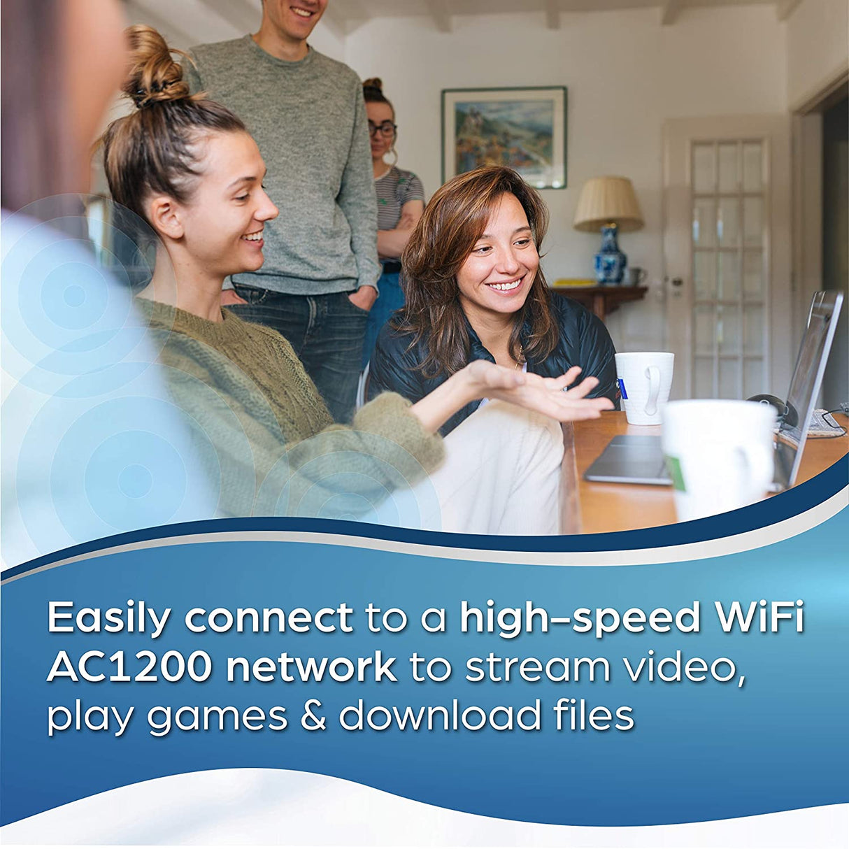 TRENDnet - TEW-808UBM Micro AC1200 Wireless USB Adapter, MU-MIMO, Dual Band Support 2.4GHz/5GHz, Supports Windows/Mac, TEW-808UBM Black AC1200 Micro USB