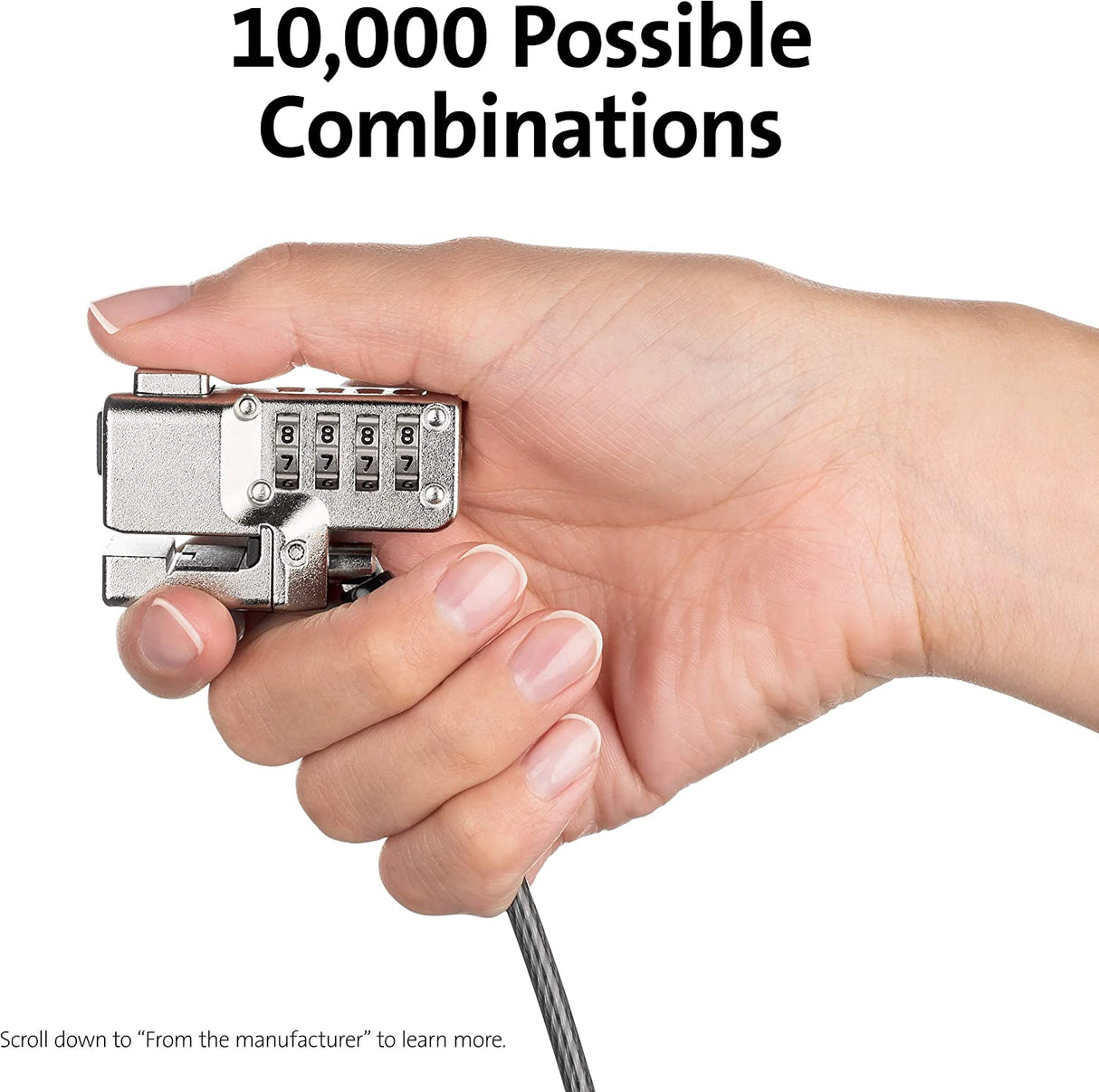 Kensington Combination Lock for Surface Pro and Surface Go (K66301WW) , Black