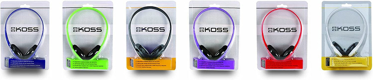 Koss KPH7V Portable On-Ear Headphone with Adjustable Headband - Violet