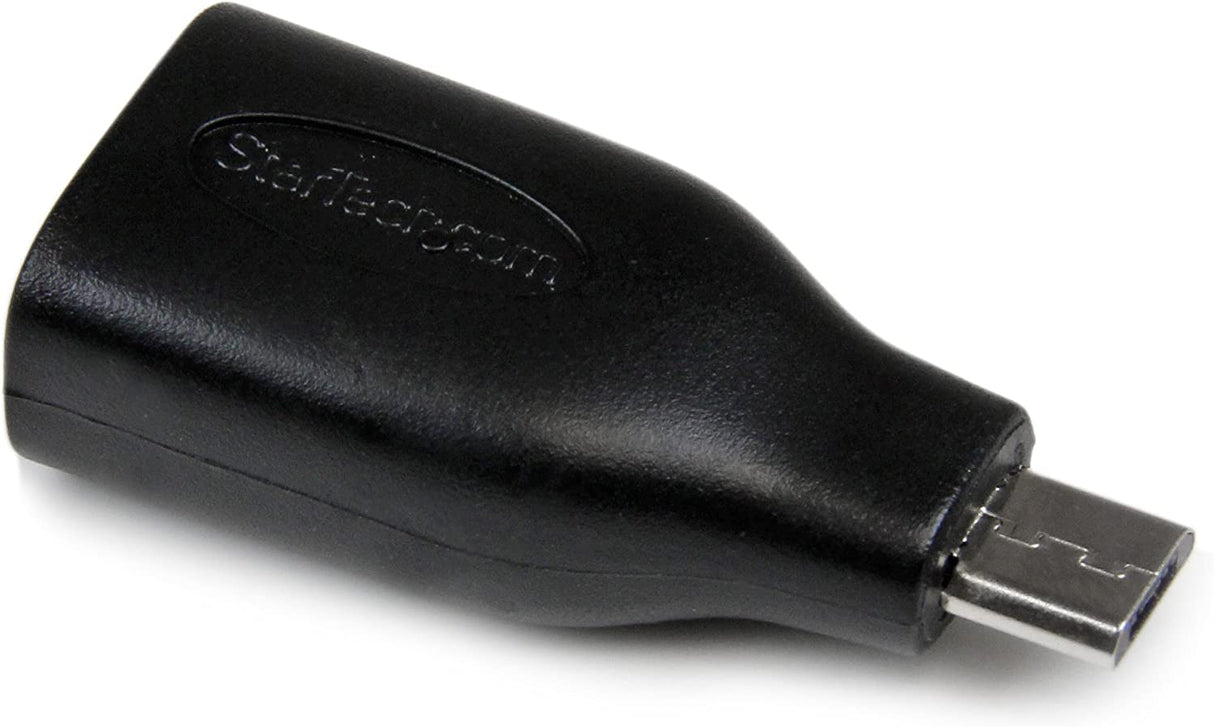 StarTech.com Micro USB OTG to USB Adapter - Micro USB Male OTG to USB Female Adapter - USB On The Go Adapter (UUSBOTGADAP), Black Adapter Black