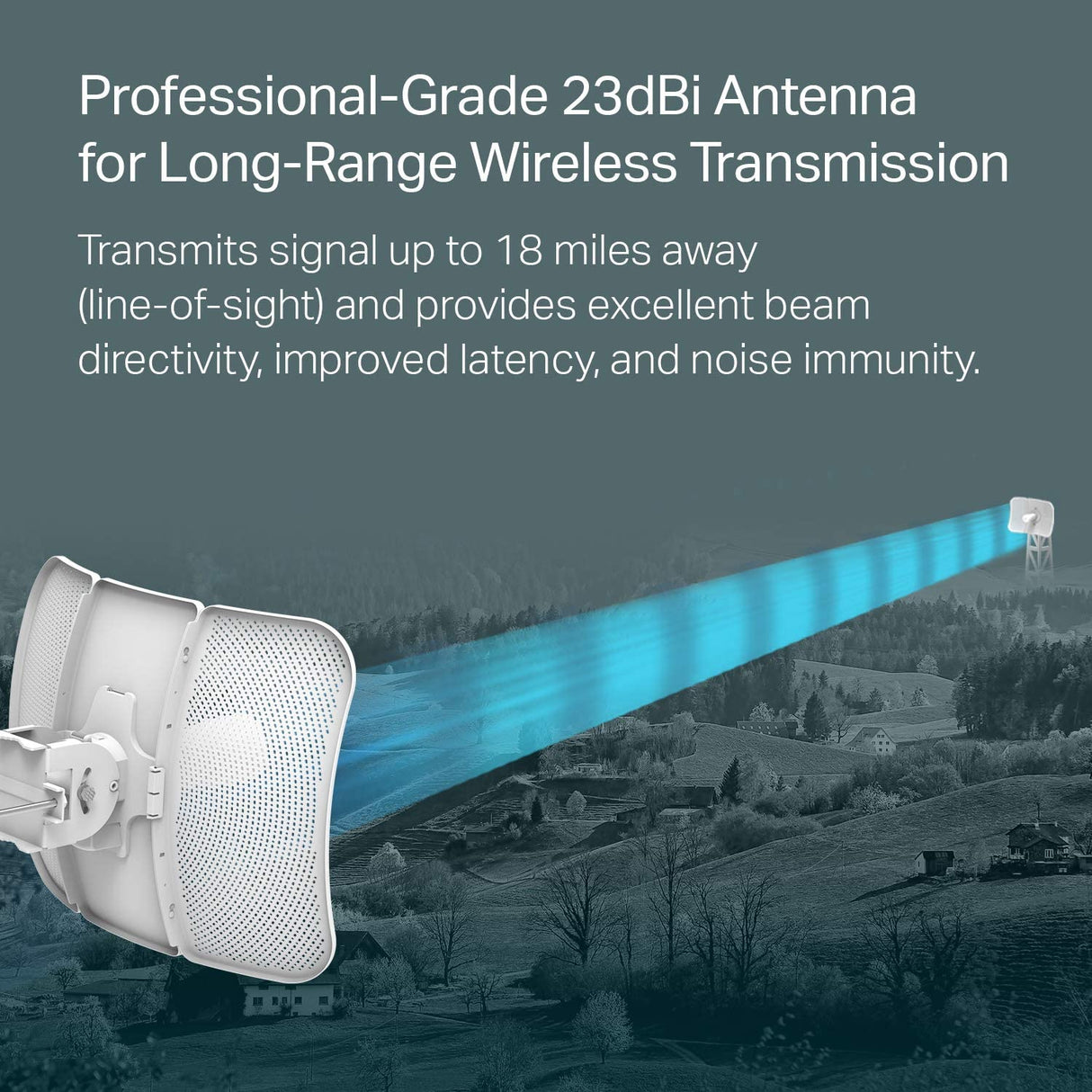 TP-Link CPE710 5GHz AC 867Mbps Long Range Gigabit Outdoor CPE for PtP and PtMP Transmission | Point to Point Wireless Bridge | 23dBi | Passive PoE Powered w/Free PoE Injector | Pharos Control AC867, 5GHz