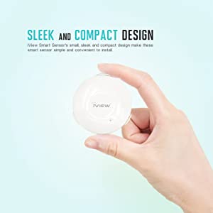 iView S300 WiFi Water Sensor DIY Flood and Water Leak Detector Detachable Sensor, Sound & APP Alert Long Lasting Battery