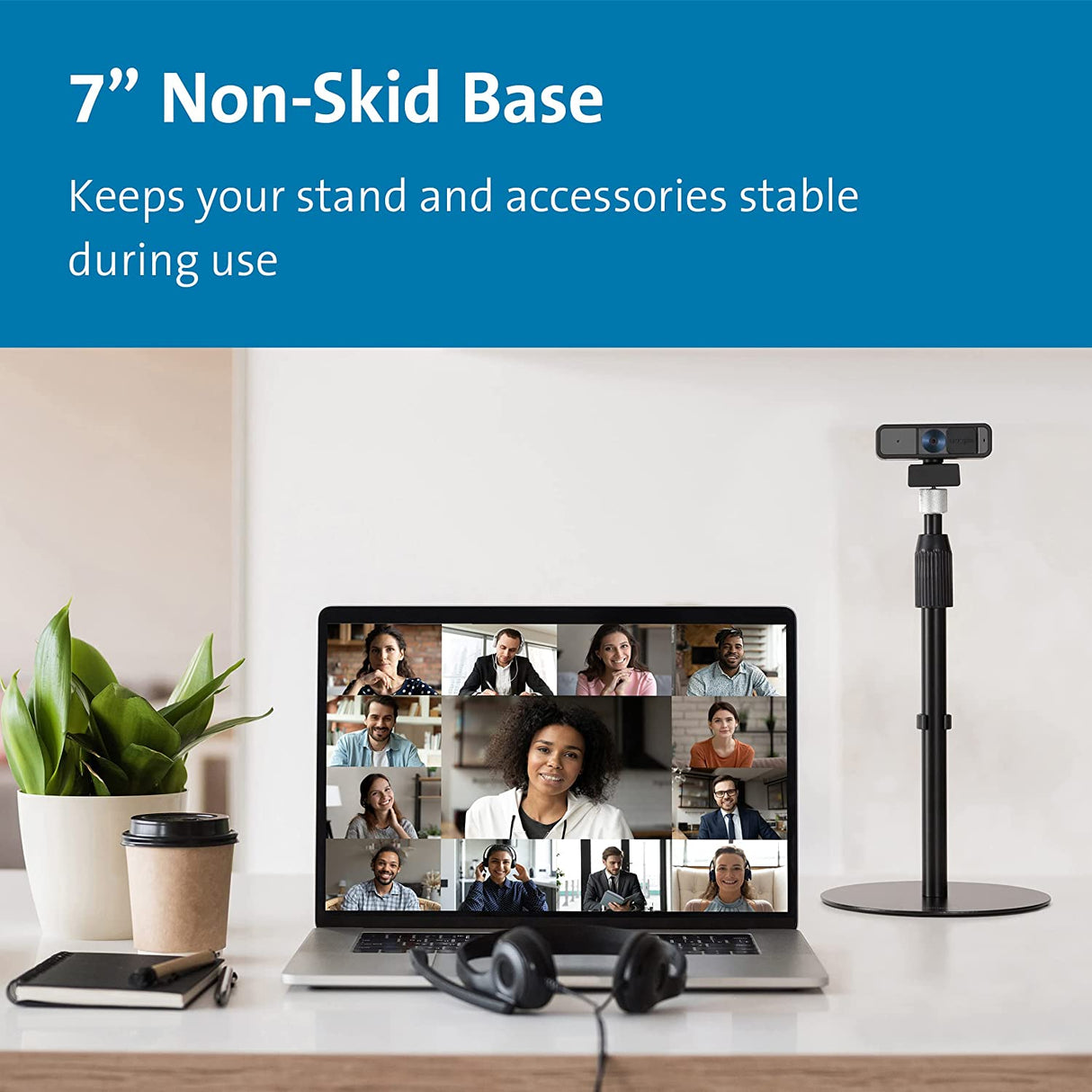 Kensington A1010 Telescoping Desk Stand for Video conferencing Microphones, webcams, and Lighting Systems (K87651WW)