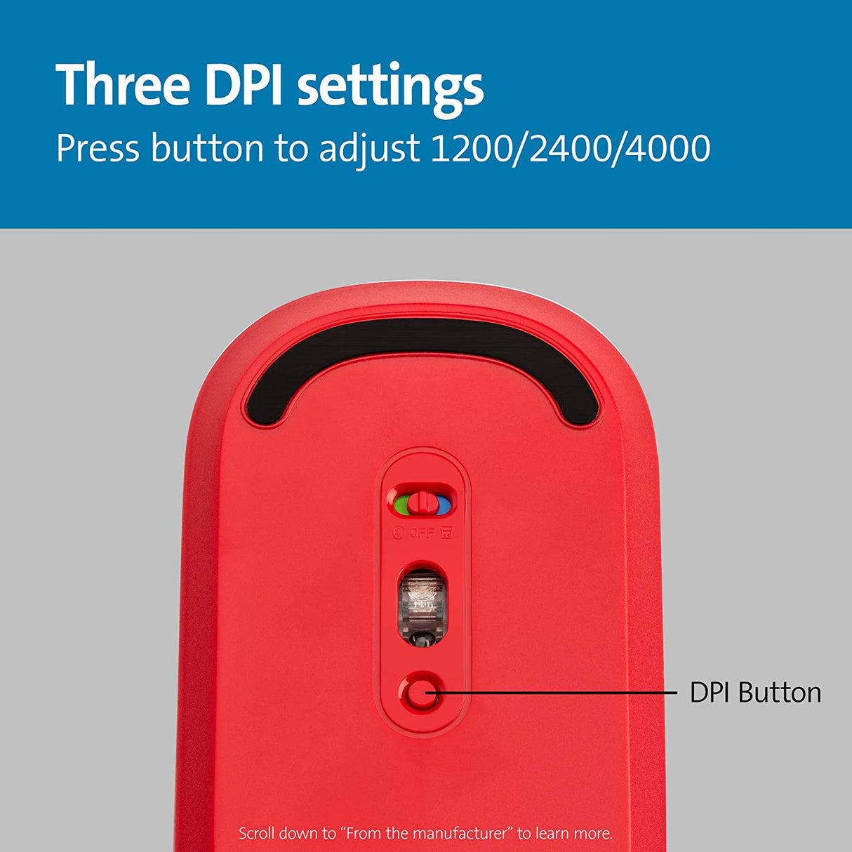 Kensington SureTrack™ Dual Wireless Mouse- Red (K75352WW)