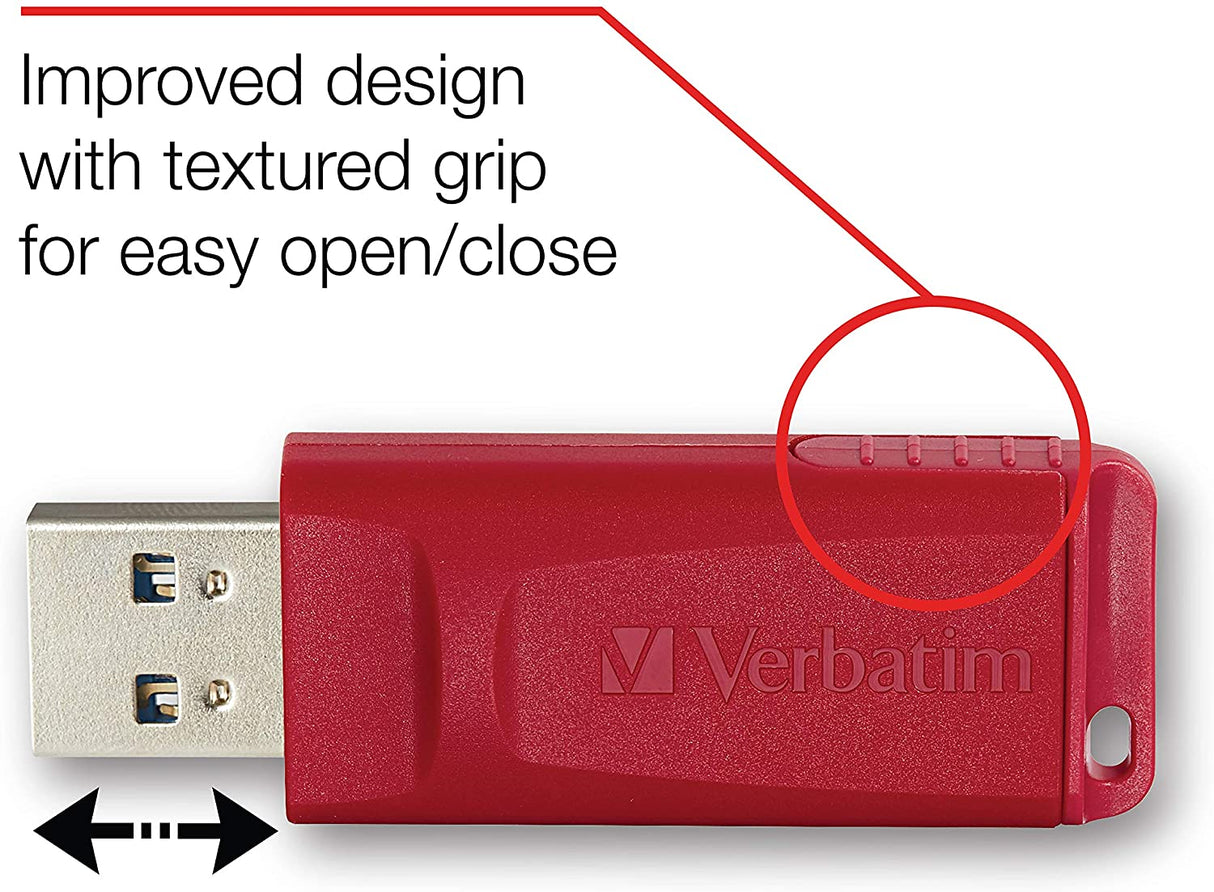 Verbatim 64GB Store 'n' Go USB Flash Drive - PC / Mac Compatible - Red 64 GB