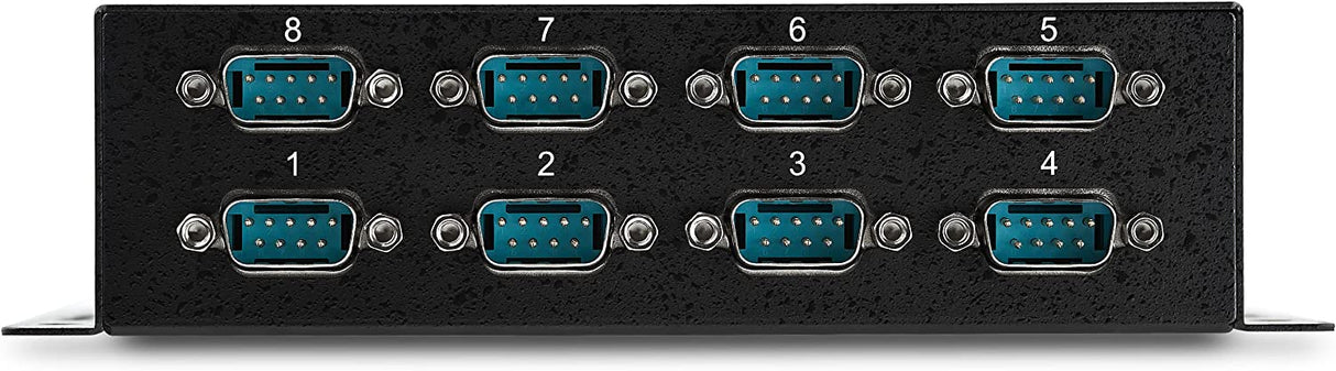 StarTech.com 8 Port USB to Serial RS232 Adapter - Wall Mount - Din Rail - COM Port Retention - FTDI USB to DB9 RS232 Hub (ICUSB2328I) 8 Port Industrial Adapter
