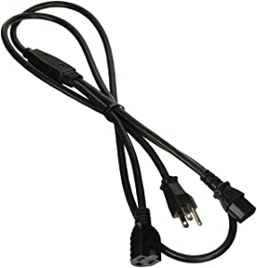 C2g/ cables to go C2G Power Cord, Power Splitter, Power Squid, 1 to 2 Splitter, 16 AWG, Black, 6 Feet (1.82 Meters), Cables to Go 29812 Splitter 6 Feet