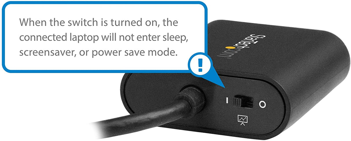 StarTech.com USB-C to VGA Adapter - 1920x1200 - USB C Adapter - USB Type C to VGA Monitor / Projector Adapter (CDP2VGASA)