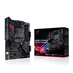 ASUS ROG Strix B550-F Gaming AMD AM4 Zen 3 Ryzen 5000 & 3rd Gen Ryzen ATX Gaming Motherboard (PCIe 4.0, 2.5Gb LAN, BIOS Flashback, HDMI 2.1, Addressable Gen 2 RGB Header and Aura Sync) ROG STRIX B550-F GAMING MB
