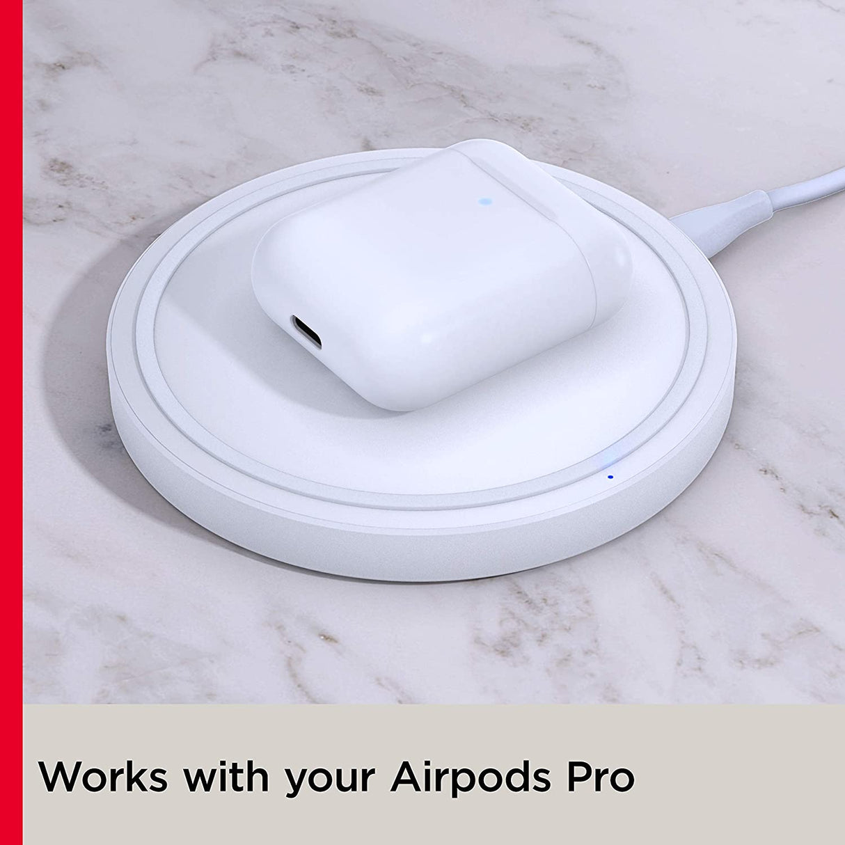 SanDisk Ixpand Wireless Charger 15W (includes Quick Charge adapter + USB Type-C cable) - Wireless charging pad for Qi-compatible smart phones and devices - SDIZB0N-000G-ANCLN Wireless Charger - w/ Adapter Charger Only (No storage)