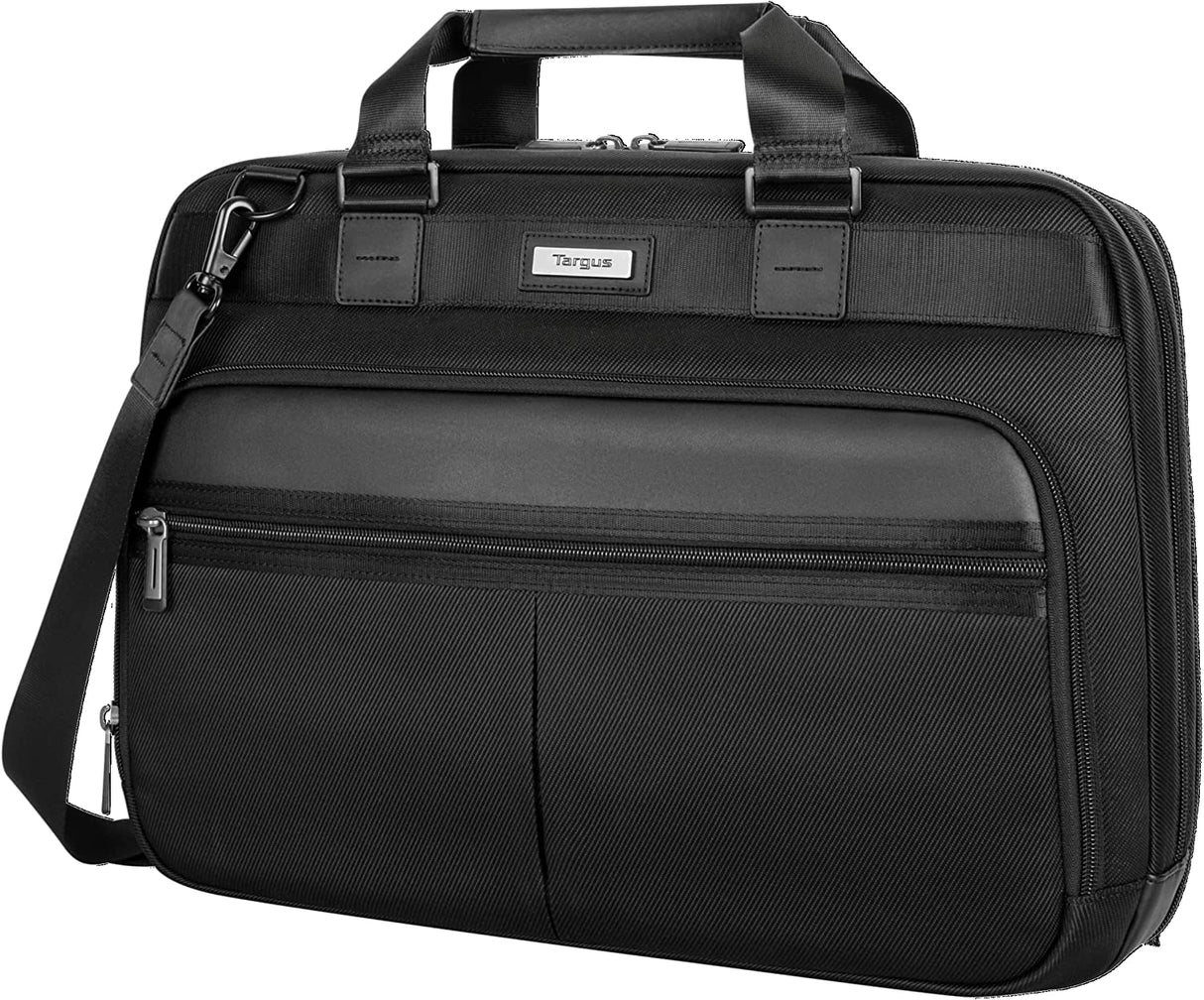 Targus Mobile Elite Laptop Bag for 15.6-inch Laptops, TSA Checkpoint-Friendly Design, Messenger Bag for Men /Women, Computer Bag & Laptop Case for Mac/PC/Dell/Lenovo/HP, Black (TBT045US) Business Topload