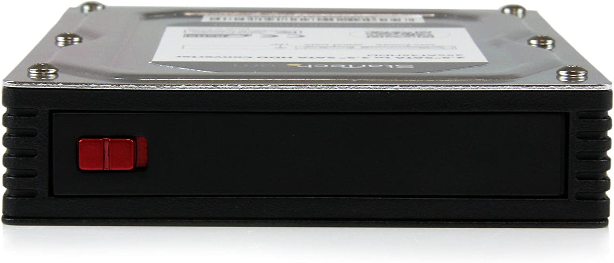 StarTech.com 2.5" to 3.5" SATA HDD/SSD Adapter Enclosure - External Hard Drive Converter with HDD/SSD Height up to 12.5mm (25SAT35HDD), Gray 2.5in SATA Drive 3.5in SATA Enclosure