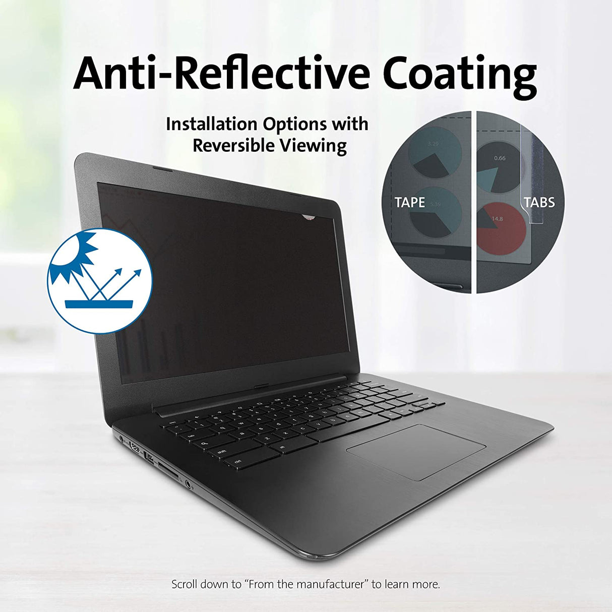 Kensington 14 inch Privacy Screen Filter for 14" Laptops - 16:9 Aspect Ratio (K52793WW)