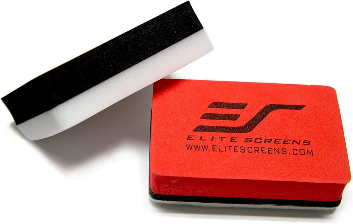 Elite Screens Elite High Density WhiteBoardScreen Eraser, 2 pcs Set 2pc ZER1 Eraser Pack w/ Plastic Grip