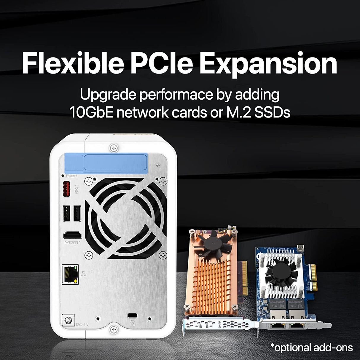 QNAP Turbo NAS TS-262-4G SAN/NAS Storage System 2 Bay - 4G RAM TS-x62