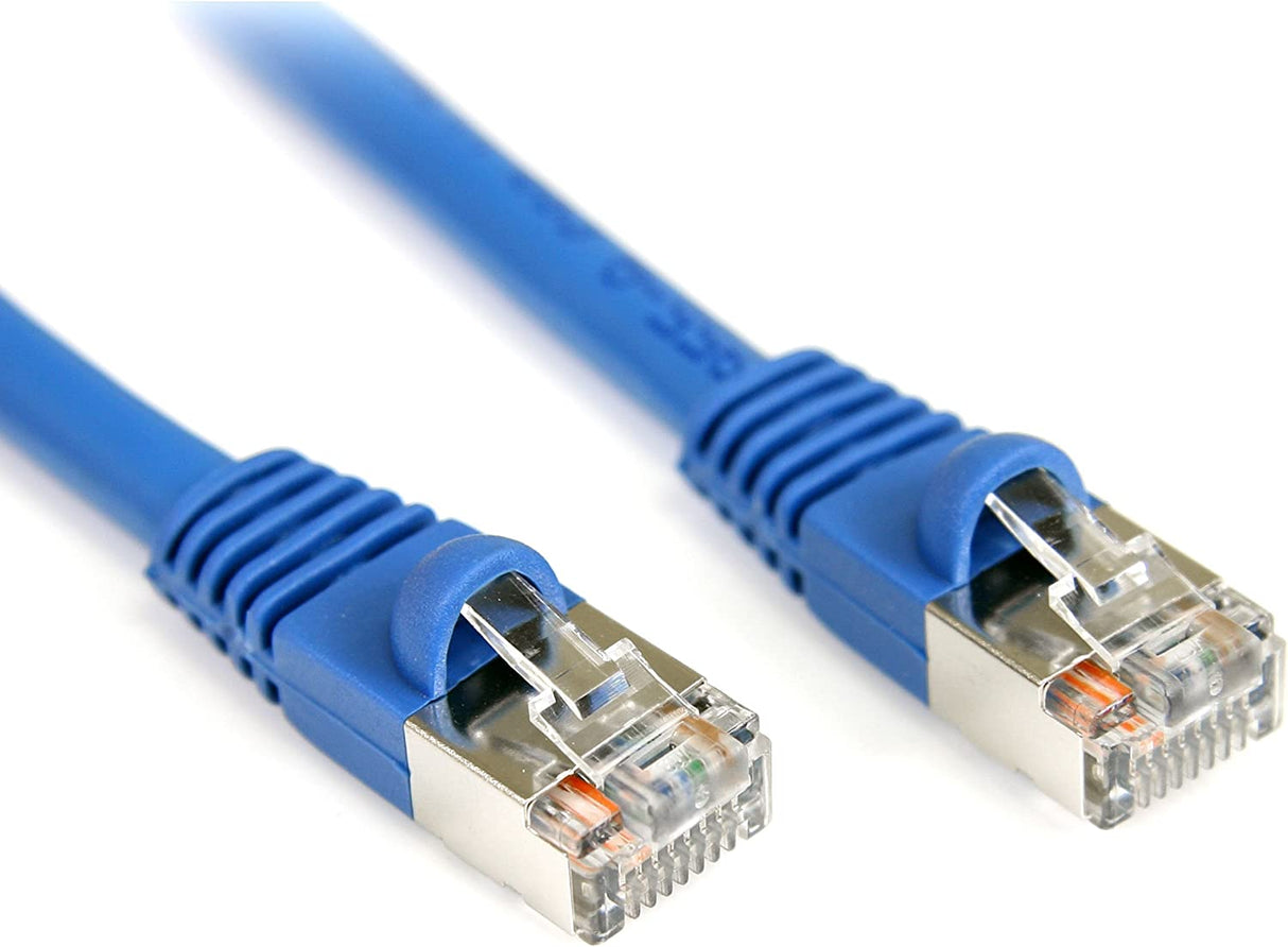StarTech.com 10 ft Cat5e Blue Snagless Shielded RJ45 F/UTP Cat 5e Patch Cable - 10ft Patch Cord (S45PATCH10BL) Blue 10 ft