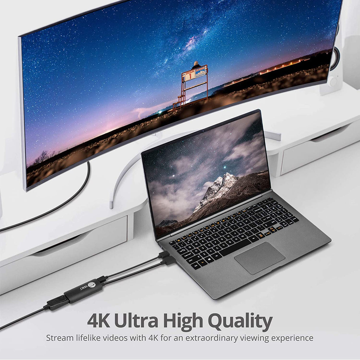 SIIG HDMI to DisplayPort 1.2 4K60Hz Converter Adapter, for HDMI Source to DP Display, 4K60Hz/1080p144Hz, HDR, HDCP 2.2, Stereo Audio, Portable USB-Powered Plug and Play (CB-H21811-S1)