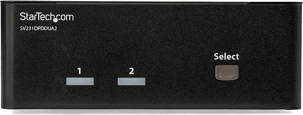 StarTech.com 2-Port DisplayPort KVM Switch - Dual-Monitor - 4K 60 - with Audio & USB Peripheral Support - DP 1.2 - USB Hub (SV231DPDDUA2) 2 Port Display Port
