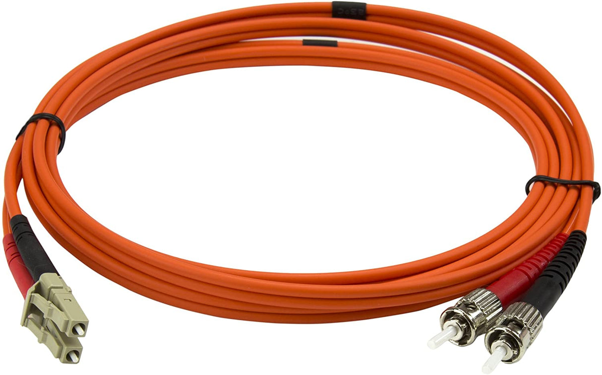StarTech.com 2m Fiber Optic Cable - Multimode Duplex 62.5/125 - LSZH - LC/ST - OM1 - LC to ST Fiber Patch Cable (FIBLCST2) , Orange Orange 6.6 ft / 2 m LC to ST Multimode Duplex 62.5/125