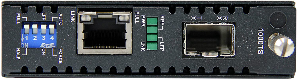StarTech.com Gigabit Ethernet Fiber Media Converter with Open SFP Slot - Fiber to Ethernet Converter - Gigabit Ethernet Media Converter (ET91000SFP2) Chassis Mount | Single Mode & Multi Mode