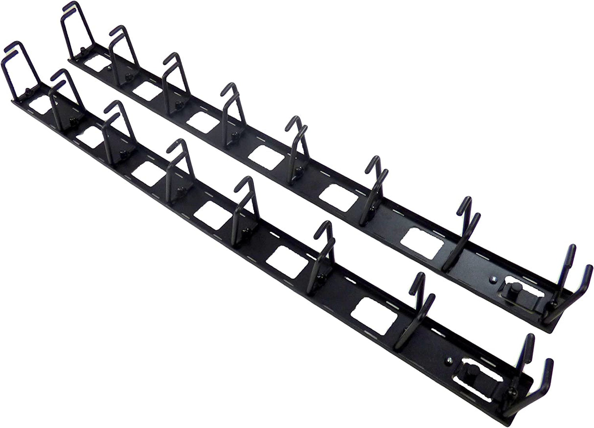 APC Rackmount Vertical Cable Organizer, AR8442, 8 Cable Rings, Zero U