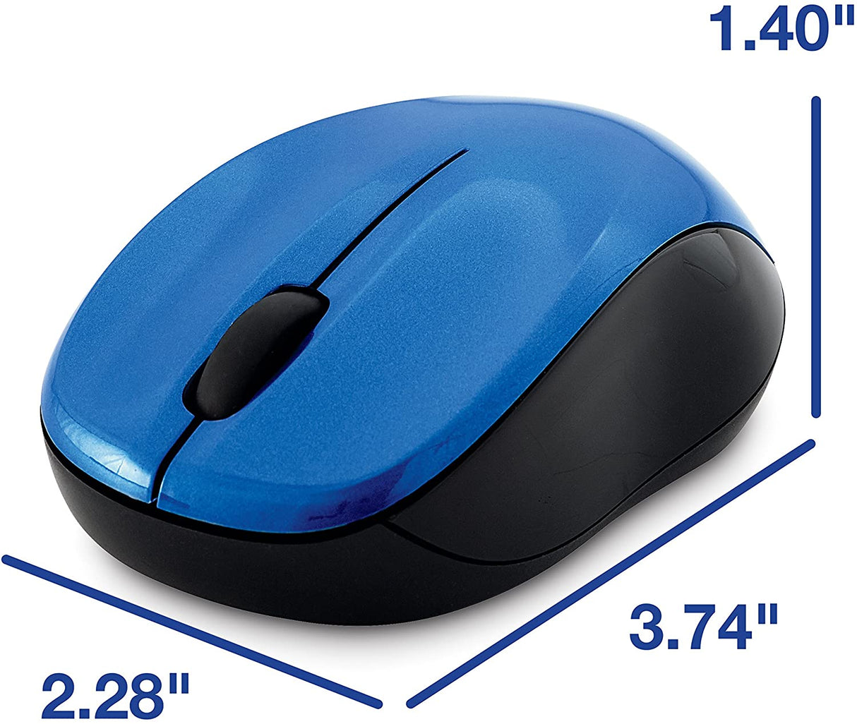Verbatim Silent Wireless Blue LED Mouse - Blue