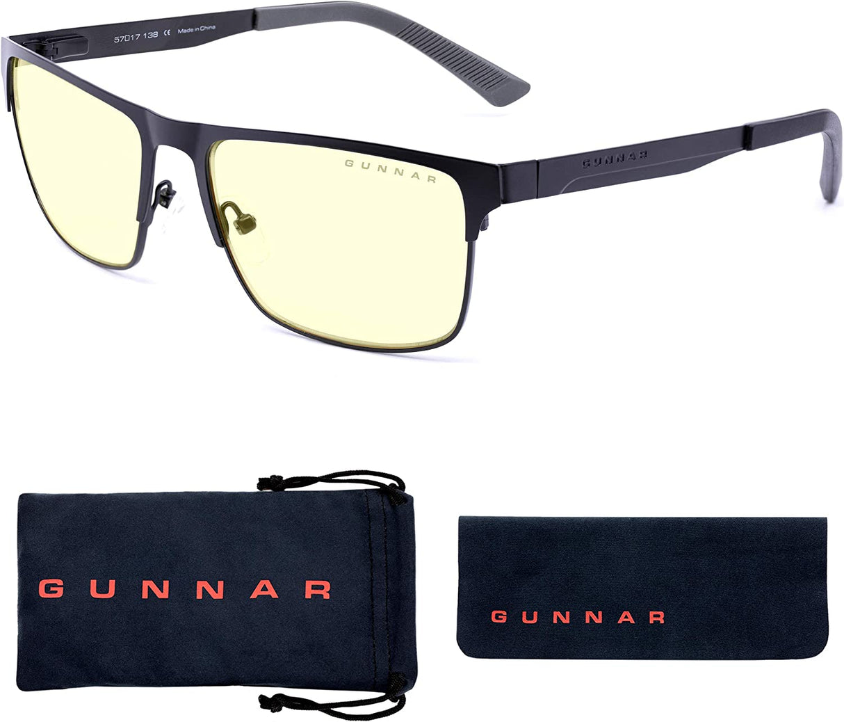 Gunnar optiks Blue Light Glasses | Pendleton Slate/Amber by GUNNAR | Patented 65% Blue Light Protection, 100% UV Light, Anti-Reflective, Protect & Reduce Eye Strain & Dryness