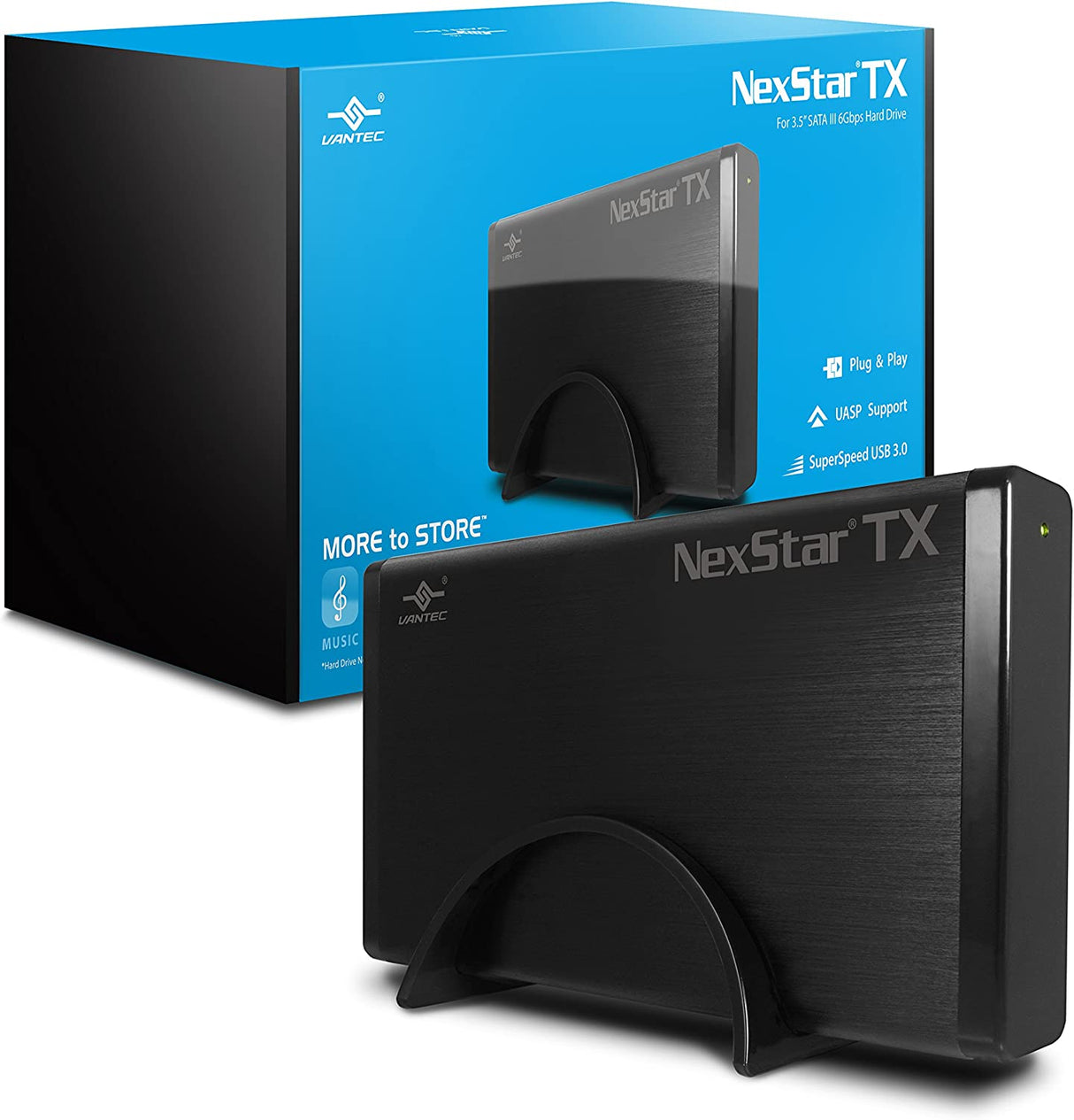 Vantec NexStar TX 3.5" USB 3.0 Hard Drive Enclosure (NST-328S3-BK ) NexStar TX - USB 3.0 (Updated version) Hard Drive Enclosure