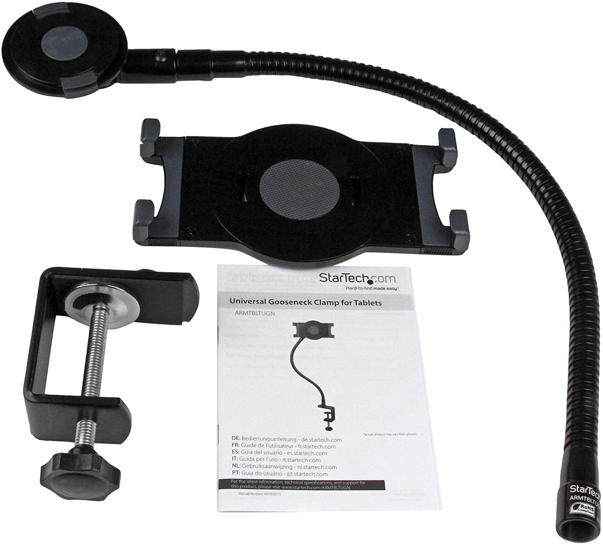 StarTech.com Gooseneck Tablet Holder - Bendable Tablet Arm - Desk Mount Tablet Stand - for Most 7" to 11" Tablets - Detachable Holder 7" to 11" Tablets Gooseneck